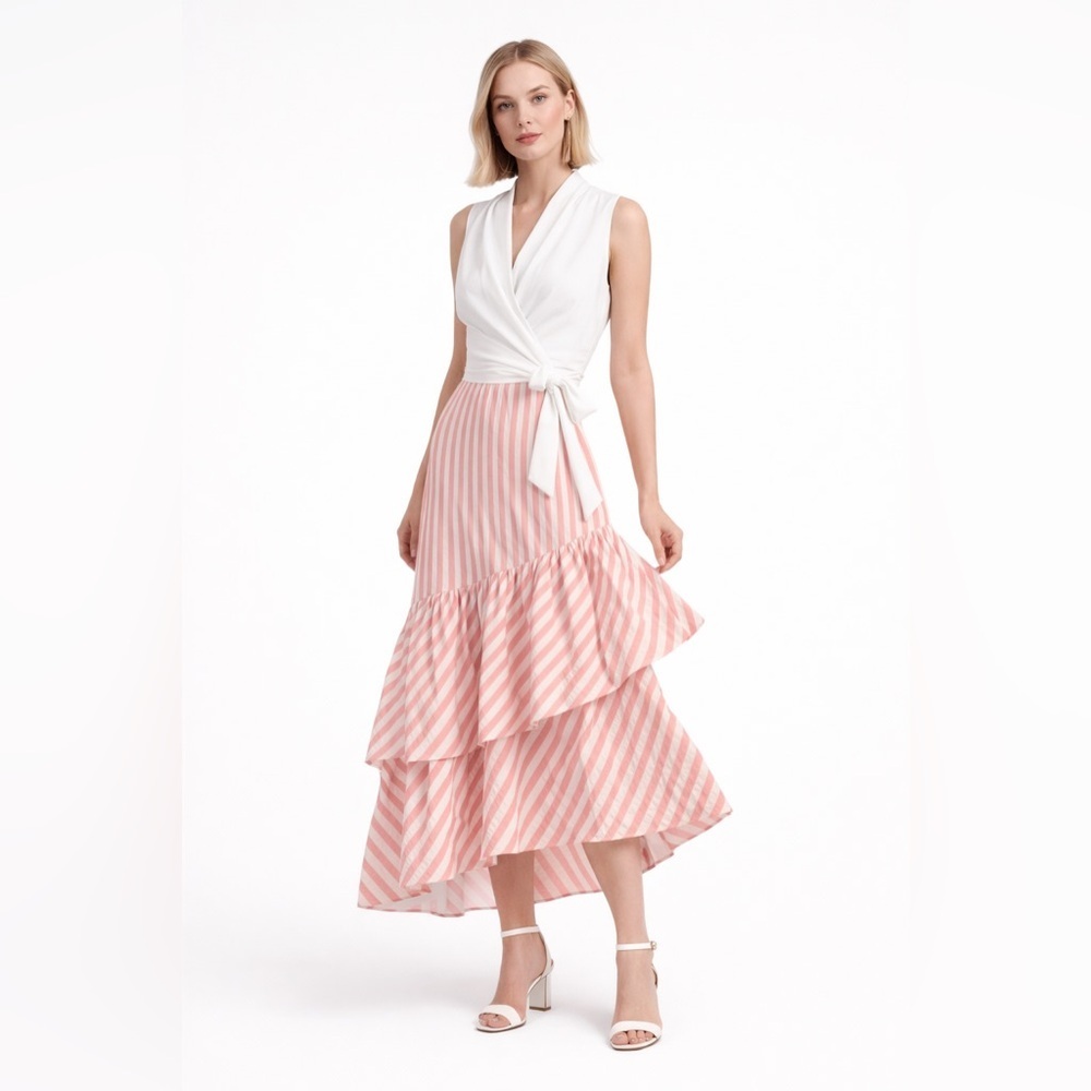 Cara Cara Terra Pink/Ivory Seersucker Skirt – Sz 8 (NWT)